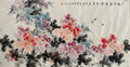 春暉牡丹圖 Peonies in Spring — original hand-painted Chinese ink flower painting by Master Jiang Jinqing (峻清书画)