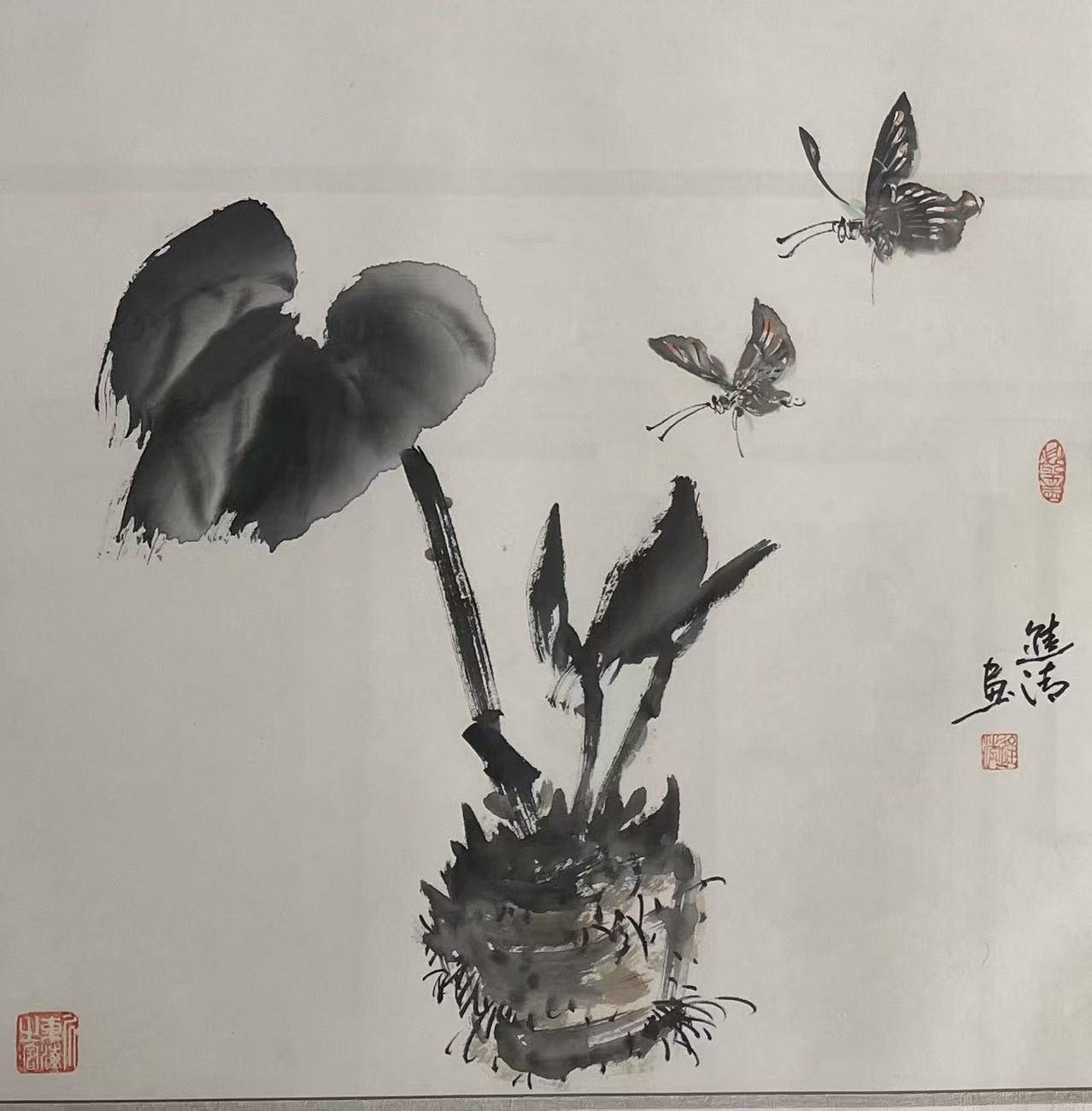 蓮蝶圖 Lotus and Butterflies — Jinqing Studio