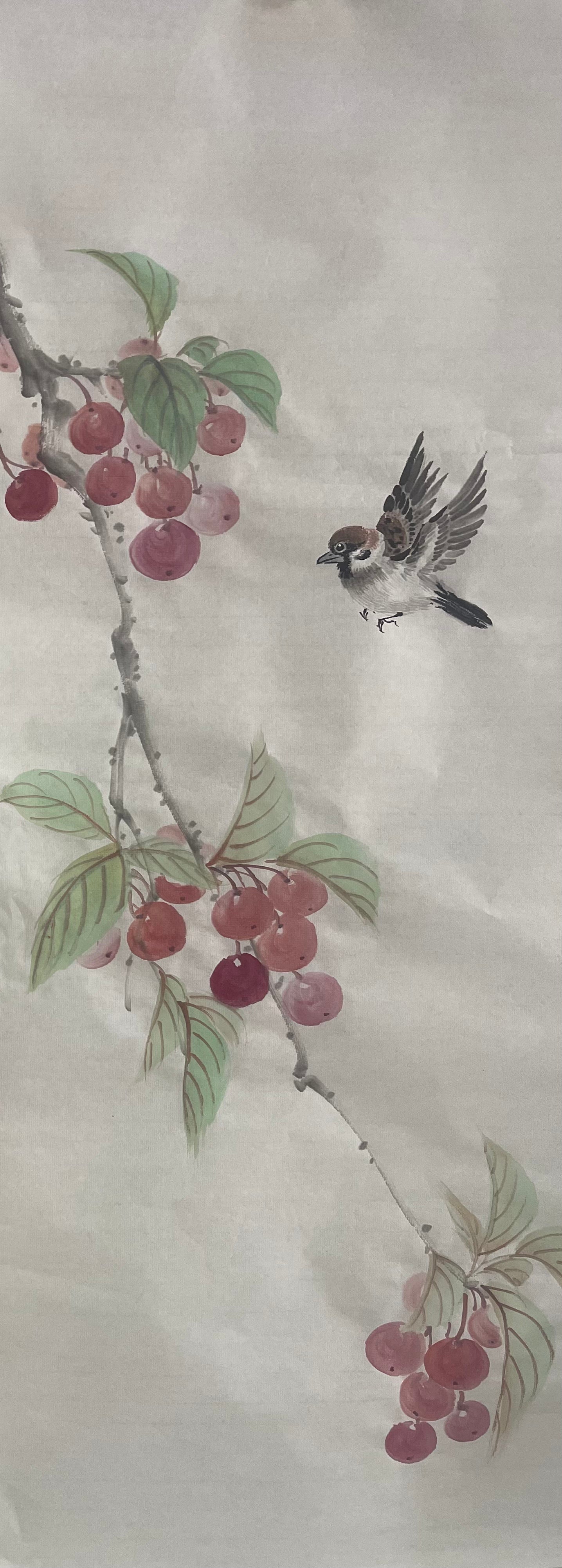 麻雀四條屏（四）Sparrows Panel 4 — Master Jiang Jinqing